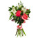 Bouquet of roses and alstroemerias with greenery. Saudi Arabia