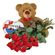 red roses with teddy and chocolates. Saudi Arabia